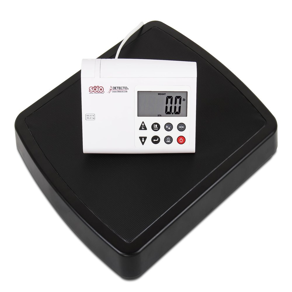 Detecto, Solo-RI, Solo Digital Clinical Scale with Remote Indicator, 550 lb x 0.2 lb, 250 kg x 0.1 kg