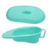 1pc Plastic Dish Pan Pans with Lids Pan with Lid Plastic Bedpans for Females Handicapped Bed Pan with Lid Patient Bed Pan Blush view 1