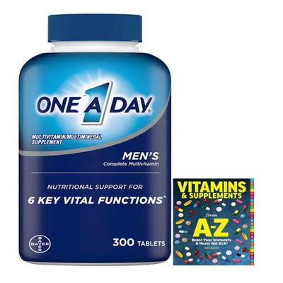 Adventure Home Men's Health Formula Multivitamin, Tablet, (300 Count)+Better Guide Vitamins Supplements (Book Printed) Free Include