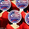 1000 Pack of Custom 4th of July Cupcake Cupcake Toppers, Plastic Personalized Cupcake Picks 2x4 Inches, Custom Text, American Made (Circle Shape) view 3