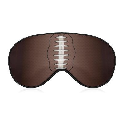 American Football Rugby Sleep Mask Cute Eye Shade Travel Eyemask with Adjustable Strap for Sleeping