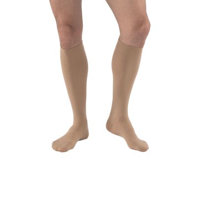 JOBST Relief 15-20 mmHg Compression Stockings, Knee High, Closed Toe | Compression Socks for Women/ Men for Tired, Aching or Swollen Legs, Minor Varicosities | Beige, Small Petite