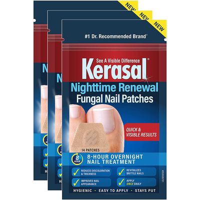 Kerasal Nighttime Renewal Fungal Nail Patches - 14 Patch 3 Pack - Overnight Nail Repair for Nail Fungus Damage, 8-Hour Nail Treatment Restores Healthy Appearance
