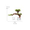 Artificial Trees Artificial Bonsai Tree 21.6in Large Luohan Pine Fake Bonsai Plant Interior Decor Simulation Welcome Pine Bonsai Trees Ceramic Vase Simulated Pine view 2