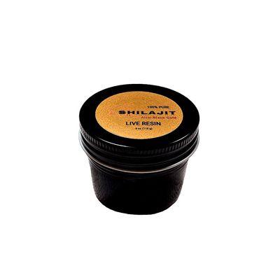 4oz - SHILAJIT Altai Black Gold - 100% Pure Siberian Live Resin for Cosmetic DIY Skin Care, Focus, Vitality, Energy - Trace Minerals, Fulvic & Humic Acid, Copper - Antiaging, Nourishing