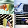 Blind Cleaner Duster Tool, 7 Finger & 3 Finger Window Venetian Blind Brushes, Washable Mini Cleaner Brush, Venetian Blinds Duster Brush for Window & Air Conditioner Fan, 2 Pack, Blue, PP+Microfiber view 2
