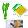 Blind Cleaner Duster Tool, 7 Finger & 3 Finger Window Venetian Blind Brushes, Washable Mini Cleaner Brush, Venetian Blinds Duster Brush for Window & Air Conditioner Fan, 2 Pack, Blue, PP+Microfiber view 3