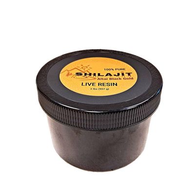 2 Lbs SHILAJIT Altai Black Gold - 100% Pure Siberian Live Resin for Cosmetic DIY Skin Care, Focus, Vitality, Energy - Trace Minerals, Fulvic & Humic Acid, Copper - Antiaging, Nourishing, Bulk