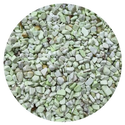 GAF TREASURES 0.5 Pound Natural Semi Tumbled Lemon Chrysoprase Gemstone Chips, Lemon Chrysoprase Crushed Mini Crystals, Undrilled Crystal Chips (Lemon Chrysoprase)