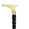 Nautical Walking Stick Men & Women Canes and Wooden 37 inch Handle Golden Natural Wood Rosewood Stick Best for Gift Black CVBN view 3