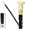 Nautical Walking Stick Men & Women Canes and Wooden 37 inch Handle Golden Natural Wood Rosewood Stick Best for Gift Black XFMX view 1