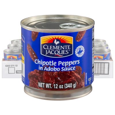 Clemente Jacques Chipotle Peppers in Adobo Sauce, 12 oz (Pack of 12)