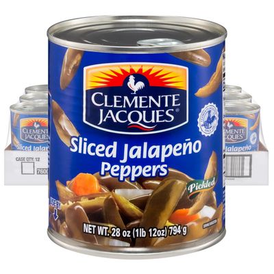 Clemente Jacques Sliced Jalapeo Peppers, 28 oz (Pack of 12)