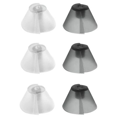 6Counts-Resound Hearing Aid Domes Sure Fit Hearing Aids Tulip Domes for Standard Receiver BTE Open Fit Hearing Amplifier Ear Tips Replacement Starkey Hearing Aid Wax Guards-3Black+3White