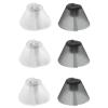 6Counts-Resound Hearing Aid Domes Sure Fit Hearing Aids Tulip Domes for Standard Receiver BTE Open Fit Hearing Amplifier Ear Tips Replacement Starkey Hearing Aid Wax Guards-3Black+3White view 1