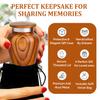 Metallic Wooden Print Small Urns for Human Ashes Keepsake - Mini Urn for Ashes Adult Male & Female - Keepsake Urns Set - Honor Your Loved One with Funeral Memorial Urn (Red Oak, Set of 4) view 4