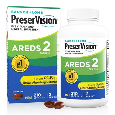 PreserVision AREDS 2 Eye Vitamin & Mineral Supplement, Contains Lutein, Vitamin C, Zeaxanthin, Zinc & Vitamin E, 210 Softgels (Packaging May Vary)
