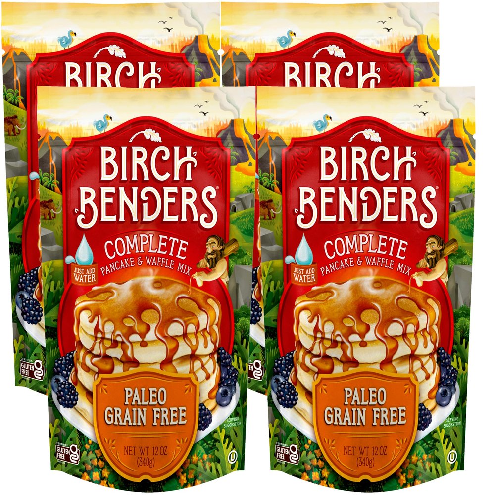 Birch Benders Paleo Pancake and Waffle Mix, 12 oz (Pack of 4)