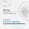 Biogenique Vitamin B12 - as Methylcobalamin Supports Energy Metabolism, Nervous System Health, Blood Cell Function and Methylation - Non OGM, Gluten-Free, Vitamin Supplement, 90 Capsules view 4
