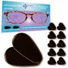 GMS Optical 3.2mm Extra-Thick / 15mm Medium-Length - Adhesive Air Bag Teardrop Anti-Slip Silicone Nose Pad - Anti-Slip for Glasses, Eyeglasses, Sunglasses (5 Pair-2 Pack)(10 Pair Total)(Black) view 1