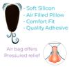 GMS Optical 3.2mm Extra-Thick / 15mm Medium-Length - Adhesive Air Bag Teardrop Anti-Slip Silicone Nose Pad - Anti-Slip for Glasses, Eyeglasses, Sunglasses (5 Pair-2 Pack)(10 Pair Total)(Black) view 3
