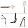 1 Pair Metal Frame Arms Legs Replacement Temple Arm for Eyewear Eyeglasses, Golden view 3