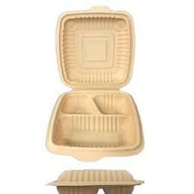 A N T INDUSTRIES 100% Natural, Biodegradable, Compostable, Ecofriendly, Safe & Hygienic Disposable 3CP Clamshell (Pack of 25)