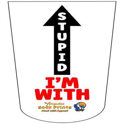 Amputee Sock BTKA, im with Stupid V1, 3PLY Amputee Stump Sock
