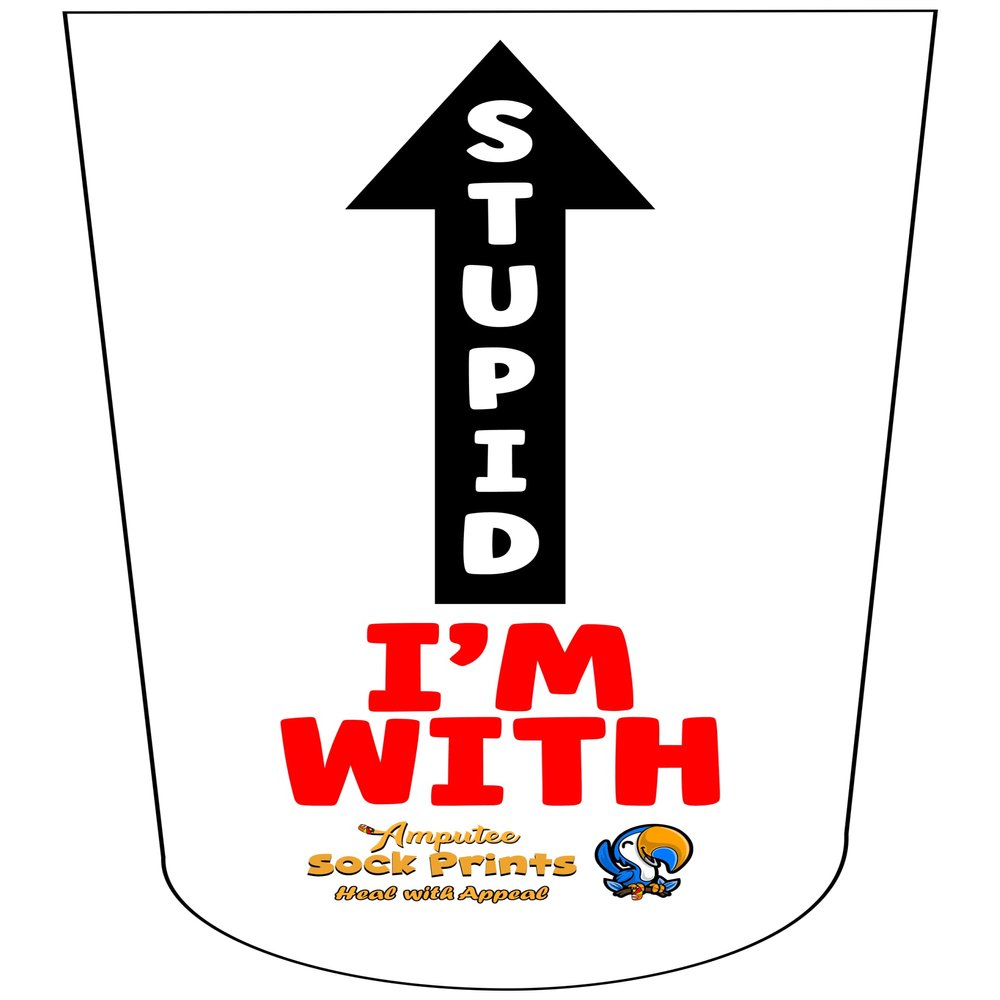 Amputee Sock BTKA, im with Stupid V1, 3PLY Amputee Stump Sock