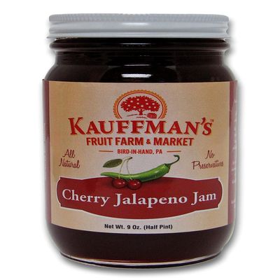 Kauffman Orchards Cherry Jalapeno Jam, All Natural, No Preservatives, 9 Oz. (Pack of 6)