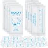Treela 300 Pcs Large Body Wipes Bulk Deodorant Travel Size for Homeless Care Package Supplies Individually Wrapped Adults Bathing No Rinse Wet Wipes Men Women Hygiene Items(7.09" X 9.84",White) view 1