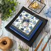 AnyDesign 80 Pack Navy Blue Floral Paper Napkins Blue White Flower Disposable Luncheon Napkins Gold Frame Dessert Dinner Hand Napkin for Home Kitchen Wedding Birthday Baby Shower, 6.5 x 6.5 Inch view 3