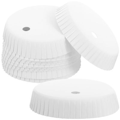 100pcs Disposable Paper Cup Lids Drink Covers for Hot Cold Beverages Straw for Travel Restaurants and Home Use