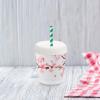 100pcs Disposable Paper Cup Lids Drink Covers for Hot Cold Beverages Straw for Travel Restaurants and Home Use view 2