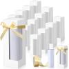 PerKoop 36 Pcs Gift Boxes with Ribbon for Sublimation Tumbler Transparent Exhibition Boxes 12Oz, 20Oz, 30oz Heat Press Skinny Tumbler Gift Wrapping(White) view 1