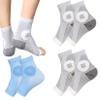 Cyxunand Upgraded Neuropathy Socks 3 Pairs for Women Men,Soothe Relief Ankle Compression Sock 15-20 mmHg (US, Alpha, X-Large, Regular, Regular, (2Gray+1Blue)) view 1