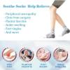 Cyxunand Upgraded Neuropathy Socks 3 Pairs for Women Men,Soothe Relief Ankle Compression Sock 15-20 mmHg (US, Alpha, X-Large, Regular, Regular, (2Gray+1Blue)) view 4