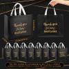Sanwuta 12 Pcs Employee Appreciation Day Gift Bag for Social Worker Bulk with Handles Thank You Coworker Reusable 12.2 x 4.7 x 11 in Thank You for Being Awesome Gift(Black) view 4