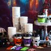 Umigy 100 Pack Halloween Disposable Coffee Cups 12 oz Paper Coffee Cups with Dome Lids and Sleeves Hot Cold Beverage Coffee Juice Drinking Cups for Halloween Party Decoration (Bat Style) view 2