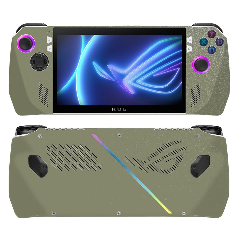 SopiGuard Sticker Skin for ROG Ally Edge-to-Edge Full Body Vinyl Wrap (Rugged Combat Green)