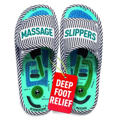 Acupressure Massage Slippers for Plantar Fasciitis & Neuropathy Relief  Reflexology Massager Sandals, Ideal Gift for Men & Women, Stress & Tension, Pain Management for Foot Health