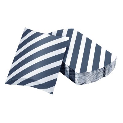 PATIKIL Pillow Boxes, 20 Pcs Wedding Gift Boxes Paper Box 5.5 x 3.9 Inch for Gift Wrap Wedding Parties, Navy Blue