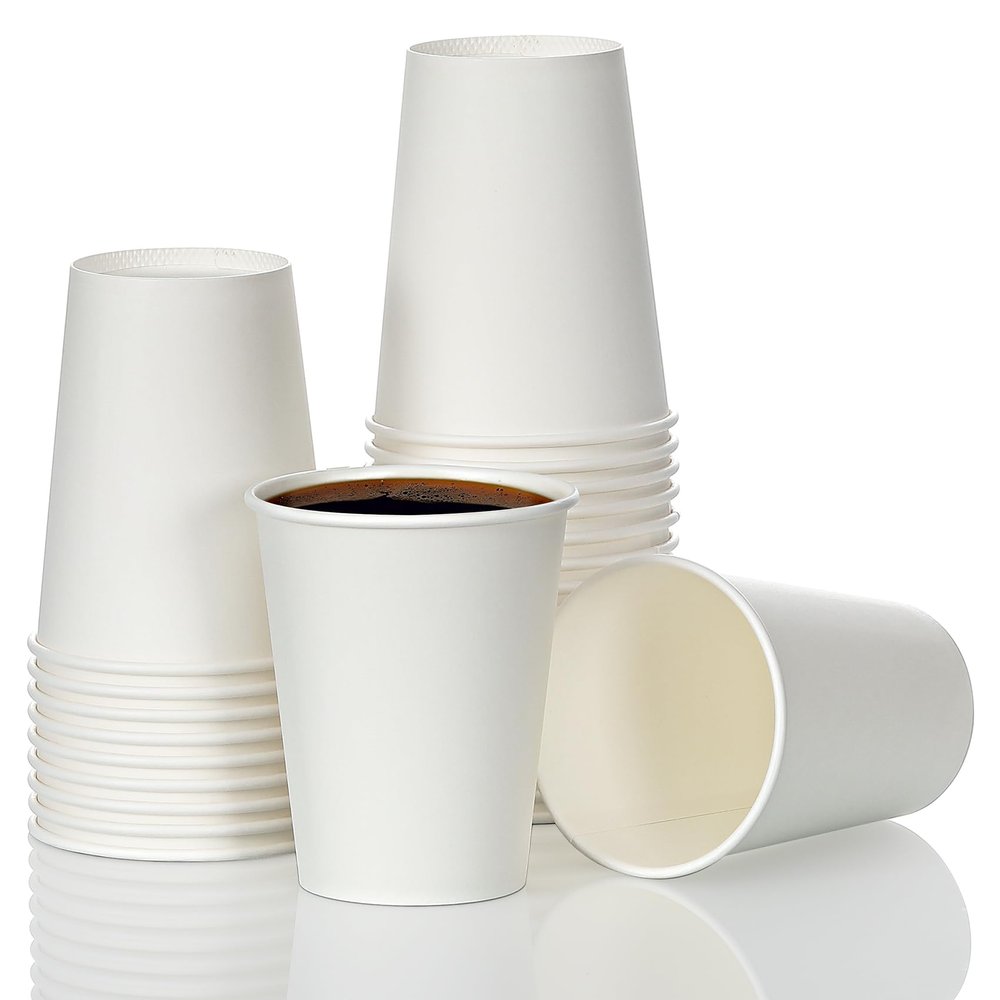 AOZITA 84 Pack 12 oz Coffee Cups, Disposable Paper Cups, Hot/Cold Beverage Drinking Cup for Water, Juice, Coffee, Tea