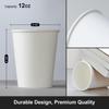 AOZITA 84 Pack 12 oz Coffee Cups, Disposable Paper Cups, Hot/Cold Beverage Drinking Cup for Water, Juice, Coffee, Tea view 2