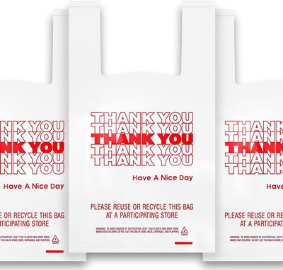 11.5" X 6.5" X 21"Bolsas de Plastico Para Negocio - Bolsas Plsticas Para Negocio - Bolsas Reusables Para Supermercado - 400 Pack Thank You Plastic Bags Bulk - Premium Quality 15 Mic (0.6 Mil)