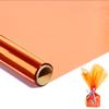 shareluck 100ft x 17" Orange Cellophane Wrap Roll - Transparent Cellophane Wrap Orange for Halloween to Wrap Gift Basket, Treat,Wine, Party Decoration
