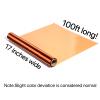 shareluck 100ft x 17" Orange Cellophane Wrap Roll - Transparent Cellophane Wrap Orange for Halloween to Wrap Gift Basket, Treat,Wine, Party Decoration view 2