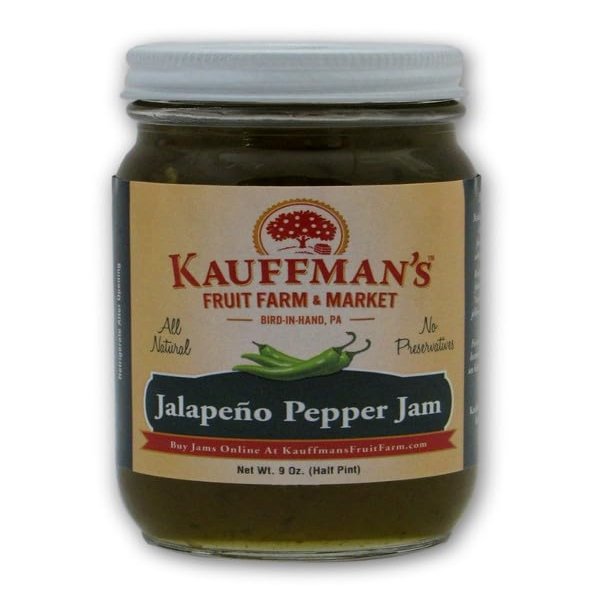 Kauffman Orchards Jalapeno Pepper Jam, All Natural, No Preservatives, 9 Oz. (Pack of 2)