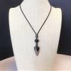 Ecooon Natural black Tourmaline arrowhead pendant necklace mixing hematite, handmade protection Feng Shui Chakra Tourmaline gemstone Jewelry for Women and Men view 3