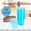 24PCS Plastic Cups Blue Disposable Shot Glasses for Whiskey Jello Shots Wine Party Tumblers for Summer Fourth of July Independence Day Wedding, Thanksgiving Day, Christmas Drinkware Supplies view 2